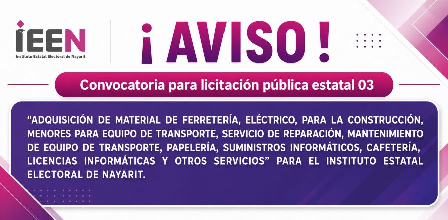 Licitación LPE-IEEN-CAABS-03/2026