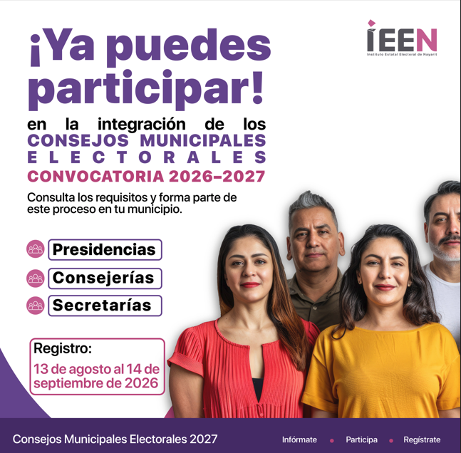 IEEN aprueba convocatorias para integrar los Consejos Municipales Electorales rumbo a 2027